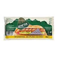 SENFTER WURSTEL PURO SUINO 250GR CT/15CF