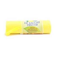 SACCHI CONDOM 70X110 GIALLO 10STRAPPI